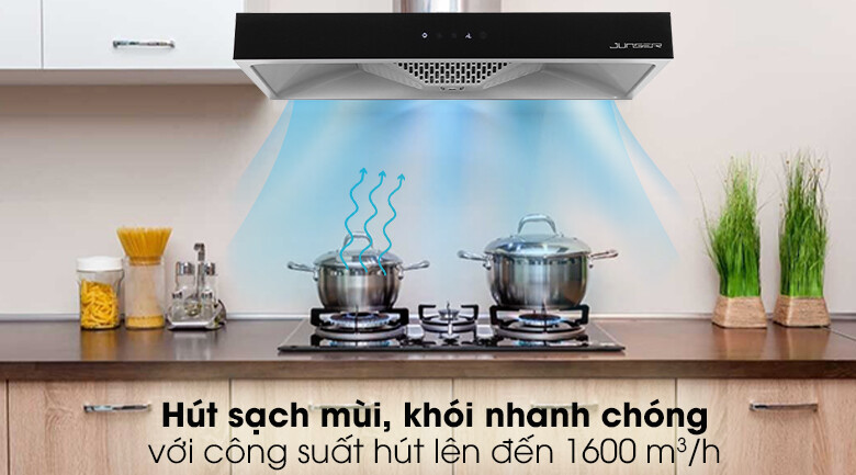 Máy hút mùi Kính thẳng 90CM Junger H90(1600m3) 1