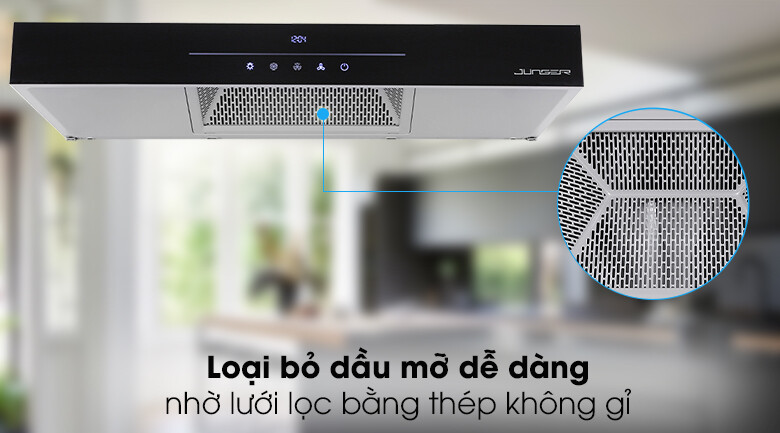 Máy hút mùi Kính thẳng 90CM Junger H90(1600m3) 1