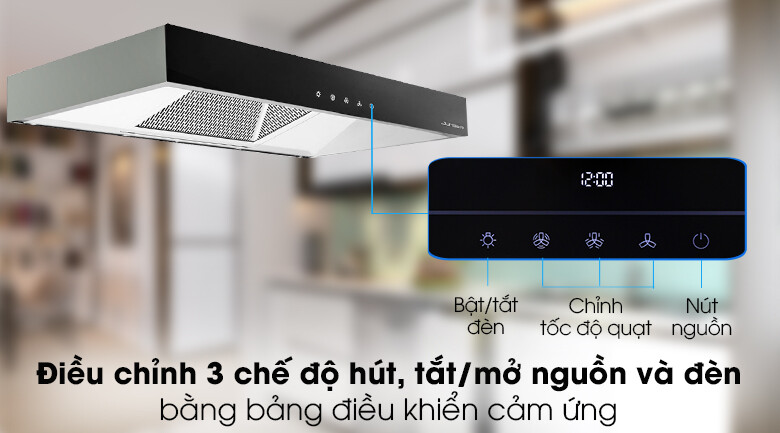 Máy hút mùi Kính thẳng 90CM Junger H90(1600m3) 1